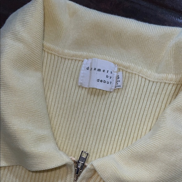Yellow Ribbed Women's Sweater - Picture 3 of 6